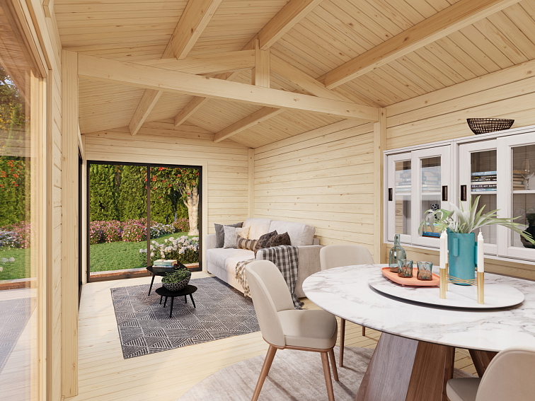 Zahradní domek AMANDA 17,1 m² s posuvnými dveřmi