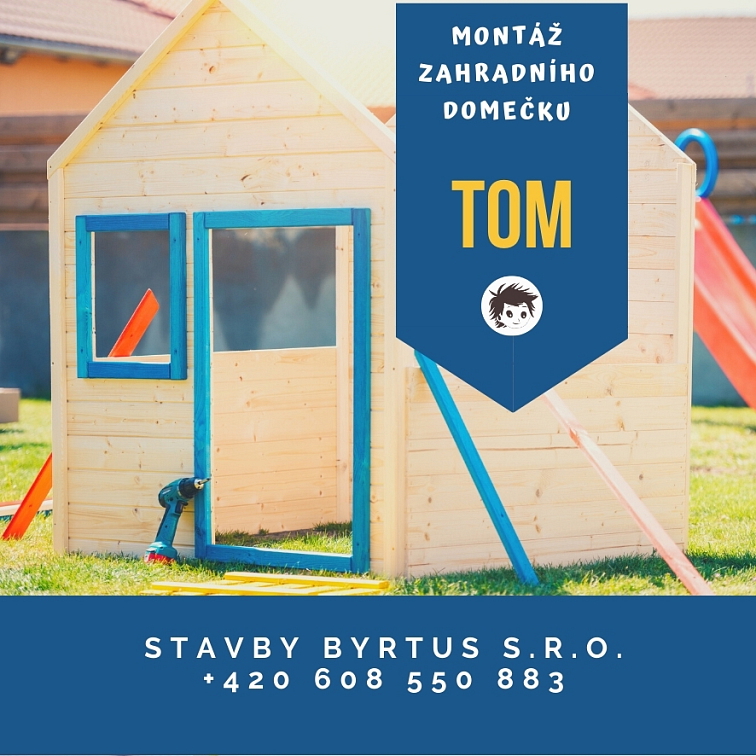 Dětský domek TOBY 2,1 m² set s houpačkou