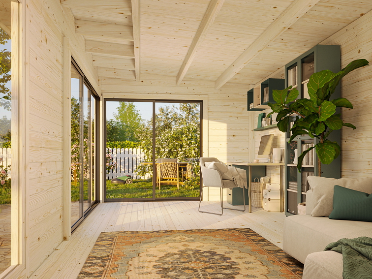 Zahradní domek ANDREA 17,1 m² s posuvnými dveřmi