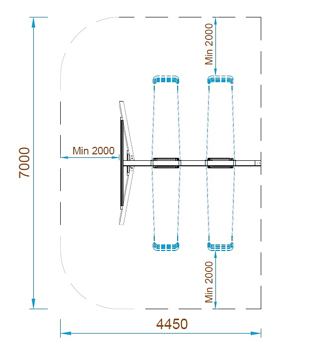 Dětský domek TOBY 2,1 m² - houpačka