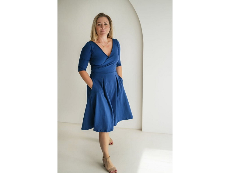 Šaty Adriana pařížská modř