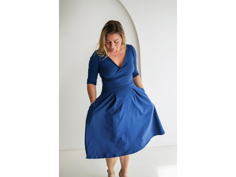 Šaty Adriana pařížská modř