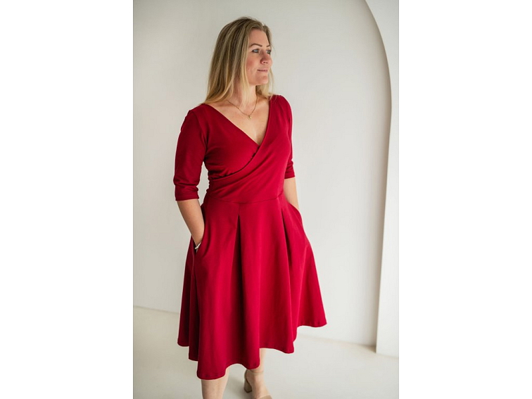 Šaty Adriana vínová