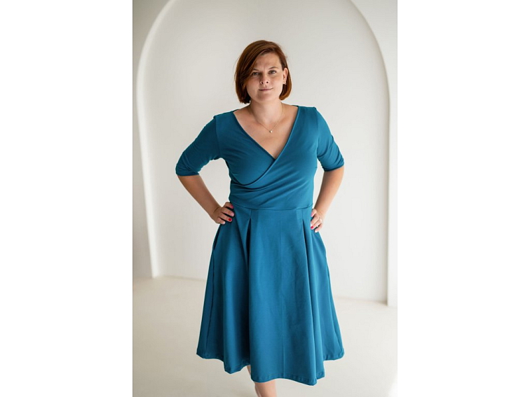 Šaty Adriana petrolejová