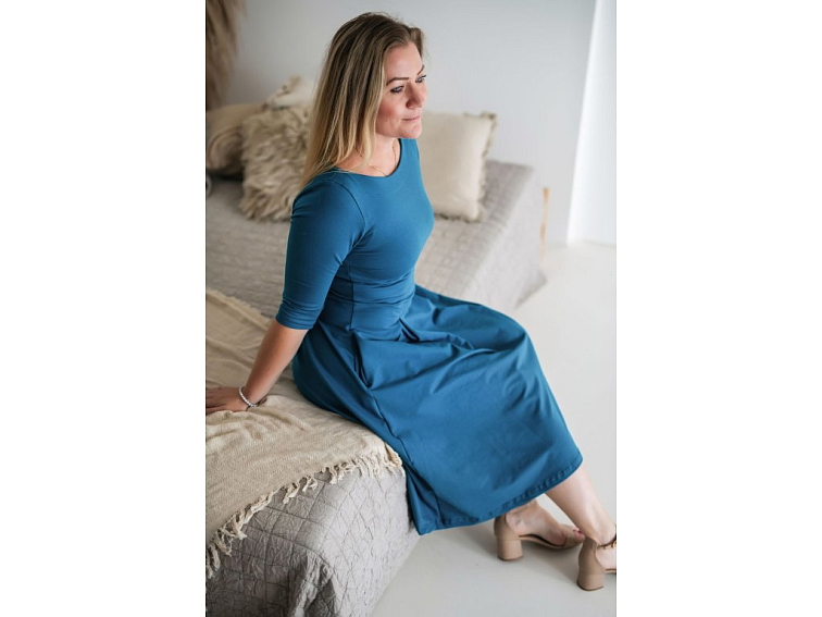 Šaty Bel petrolejová