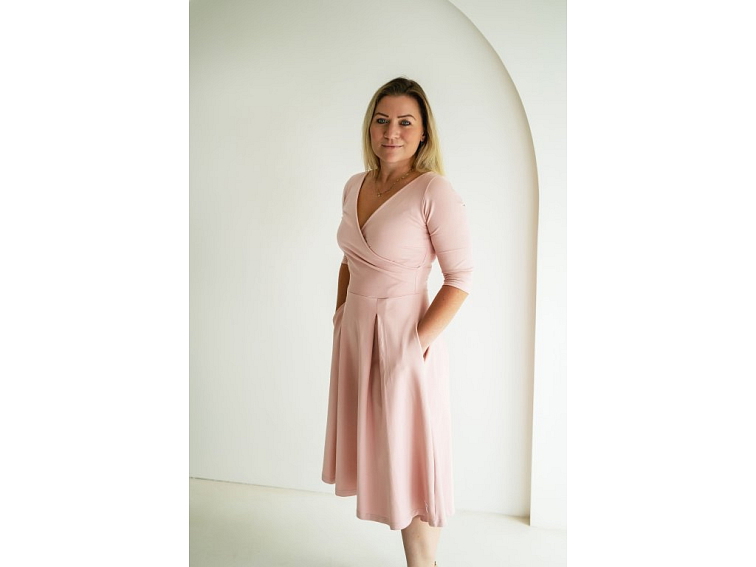 Šaty Adriana jemná růžová