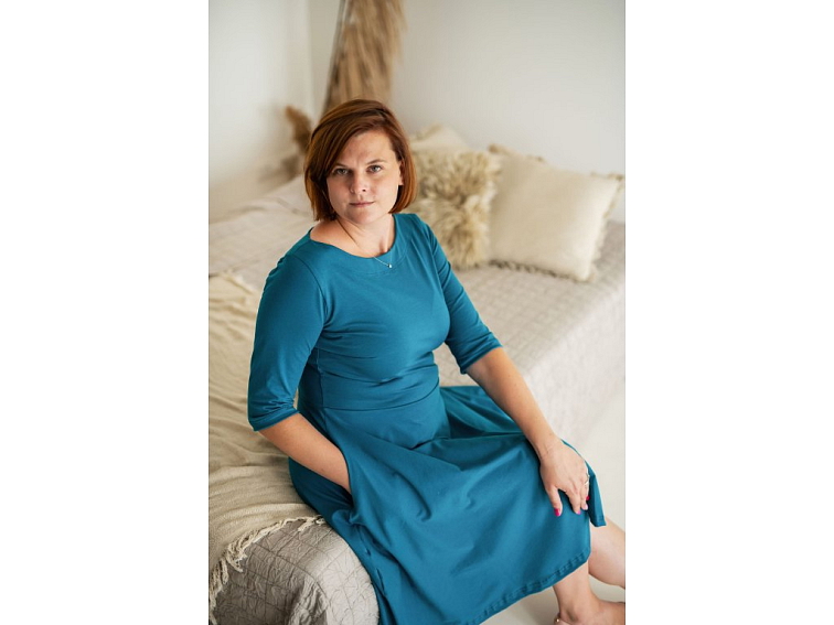 Šaty Audrey petrolej