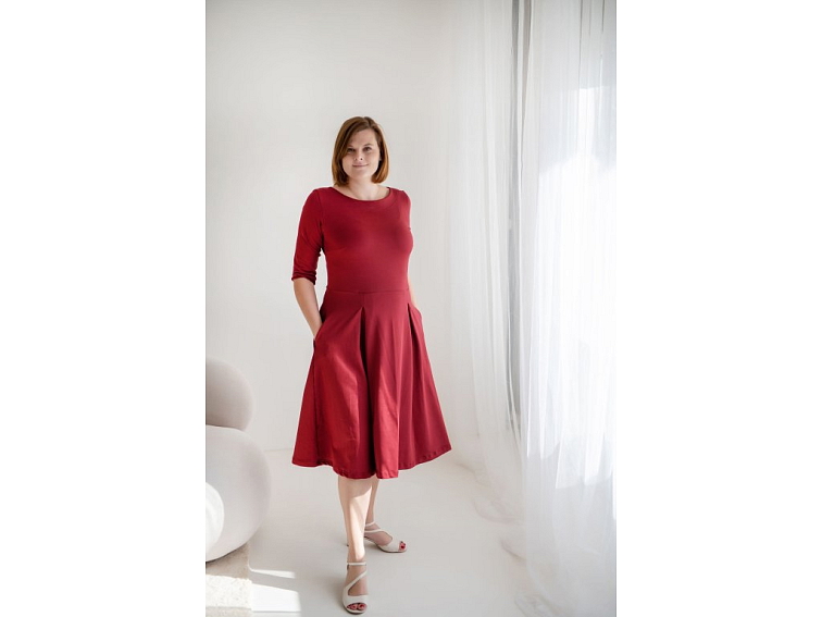 Vínové Šaty Bel