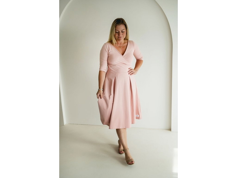 Šaty Adriana jemná růžová