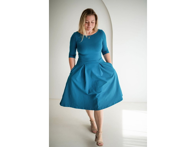 Šaty Bel petrolejová