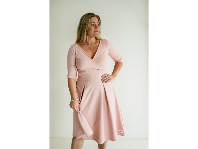 Šaty Adriana jemná růžová