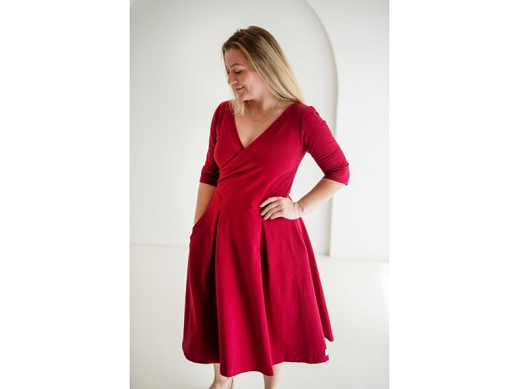 Šaty Adriana vínová