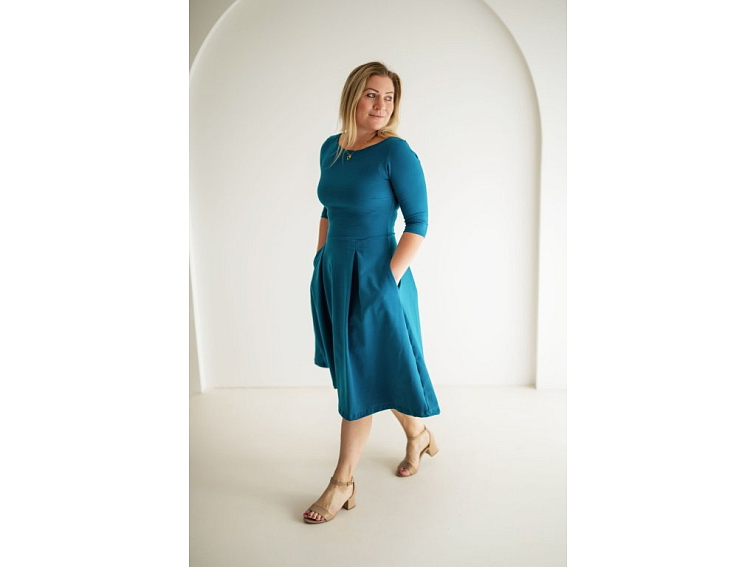 Šaty Bel petrolejová