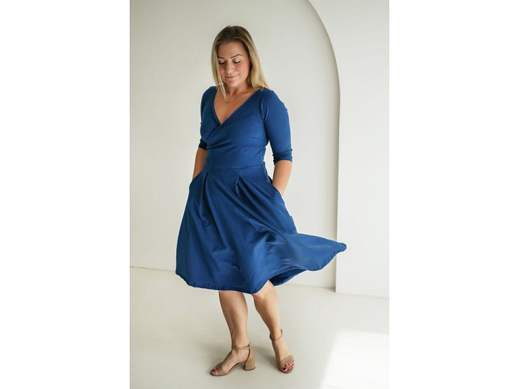 Šaty Adriana pařížská modř