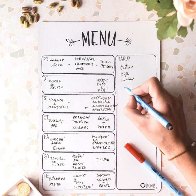 Dárkový set – Rodinný kalendář + Menu