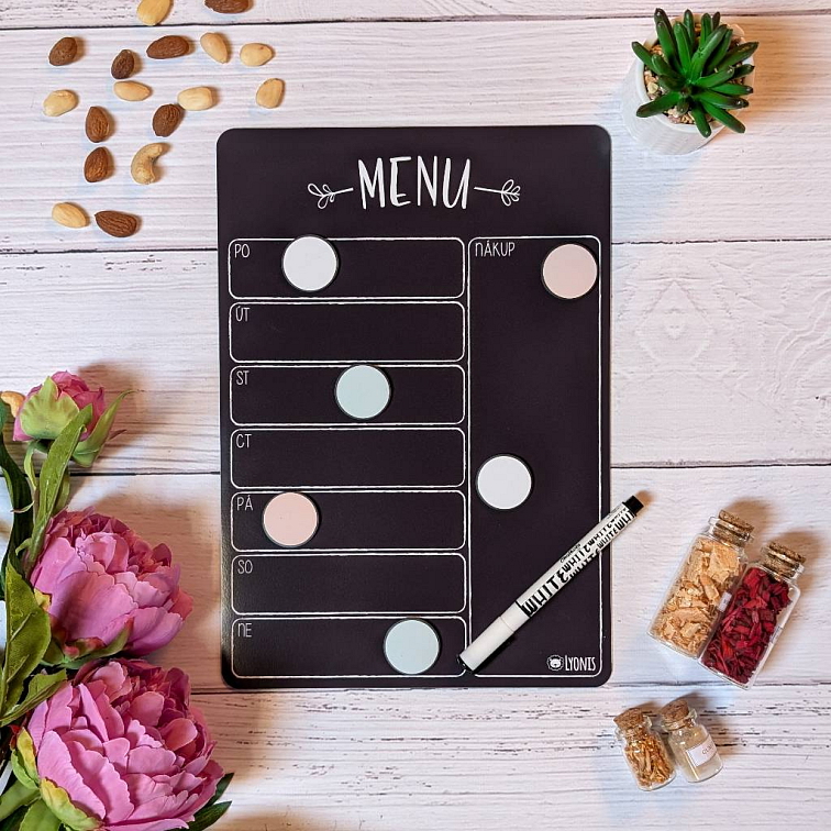 Menu - černé