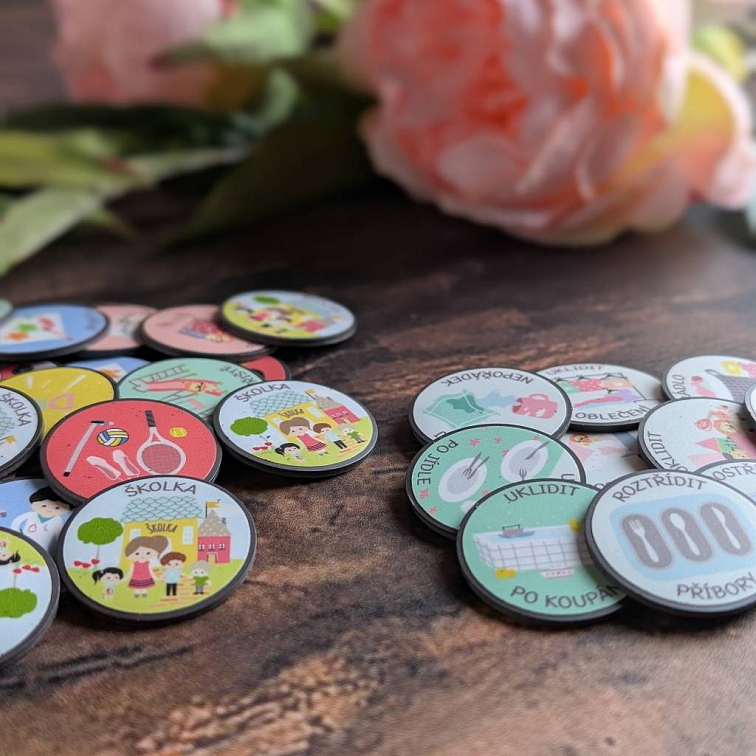 Kompletní plánovací sada pro 2 děti: 2x Malý týdenní plán & 2x To do (černobílá edice)