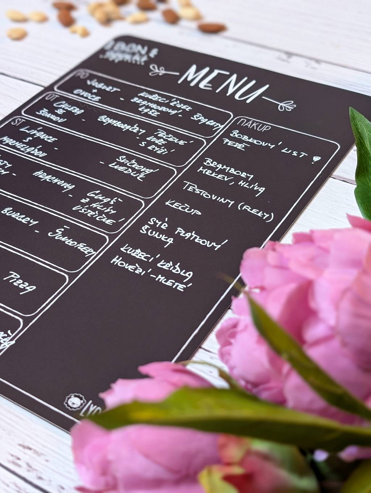 Menu - černé
