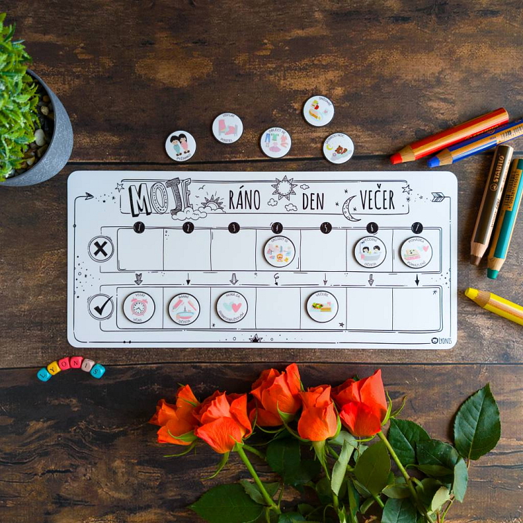 Kompletní sada 3-6 let: Malý týdenní plán & Můj den krok za krokem (černobílá edice)