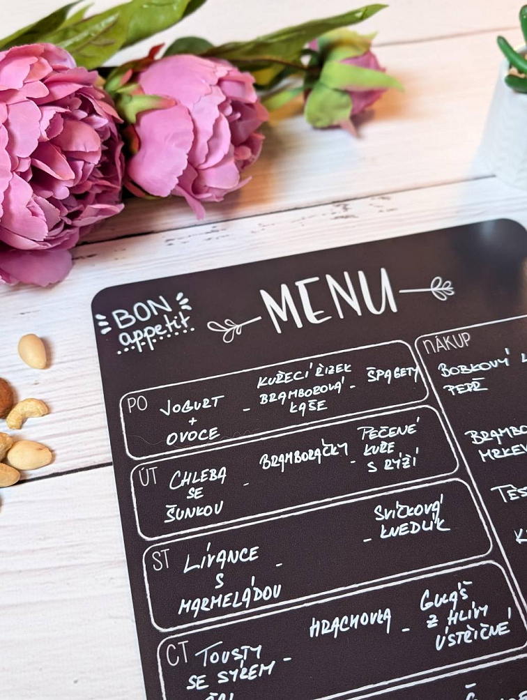 Menu - černé