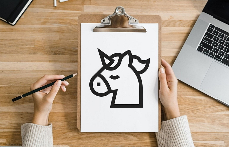 Hlava jednorožce vykrajovátko