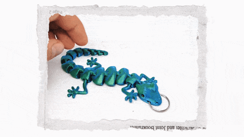 3D ještěrka Gekon přívěsek (menší)