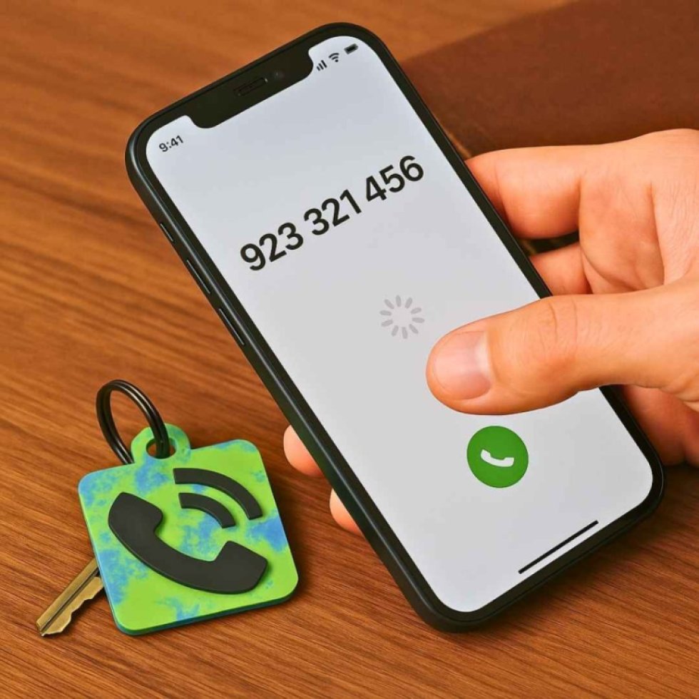 NFC Přívěsek s vlastním telefonním číslem
