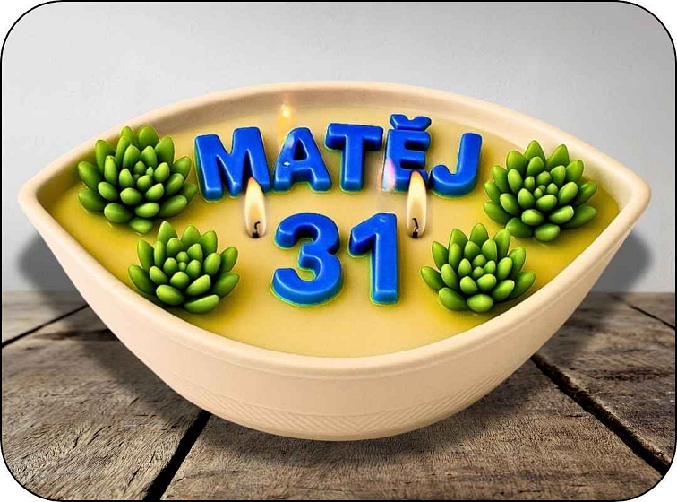 Narozeninová svíčka na míru pro muže