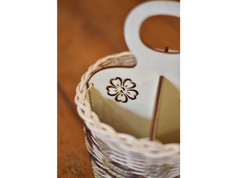 Košík na příbory- světle hnědý