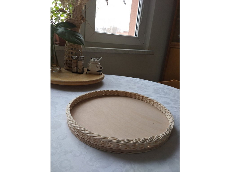 Podnos ke chlebníku - kulatý