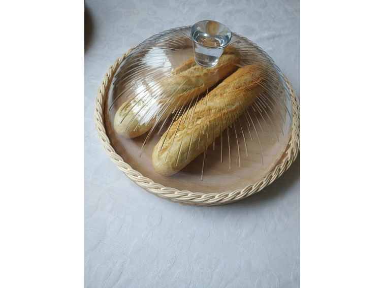 Podnos se skleněným víkem