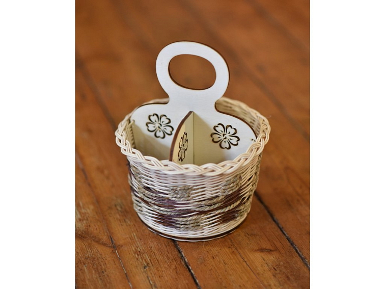 Košík na příbory- světle hnědý