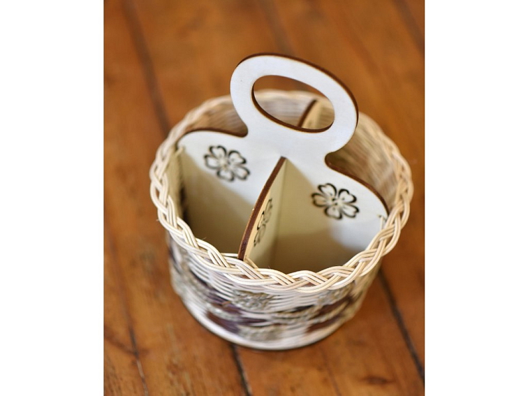 Košík na příbory- světle hnědý