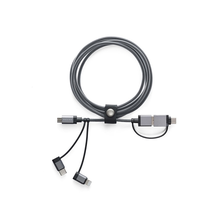 Univerzální nabíjecí kabel 3v1 šedý