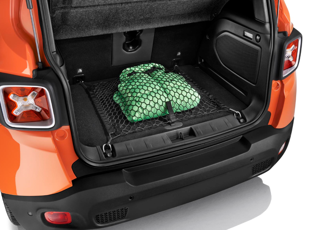 Síť zavazadlového prostoru a síťová kapsa Jeep Renegade - dvě sítě