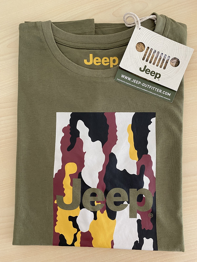 Triko s potiskem - khaki vel.L