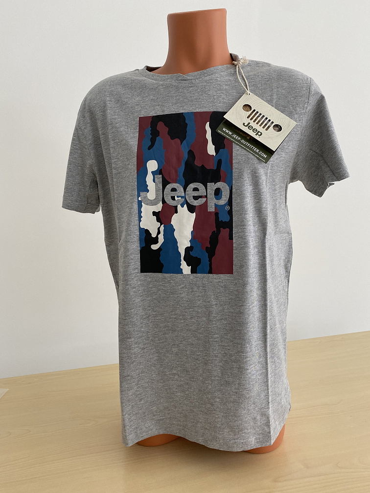 Triko s potiskem světle šedá vel.L