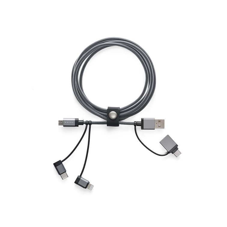 Univerzální nabíjecí kabel 3v1 šedý