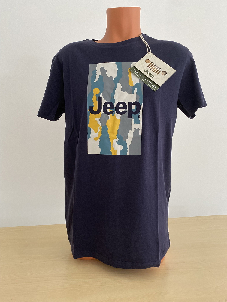 Triko s potiskem tmavě modré vel.L