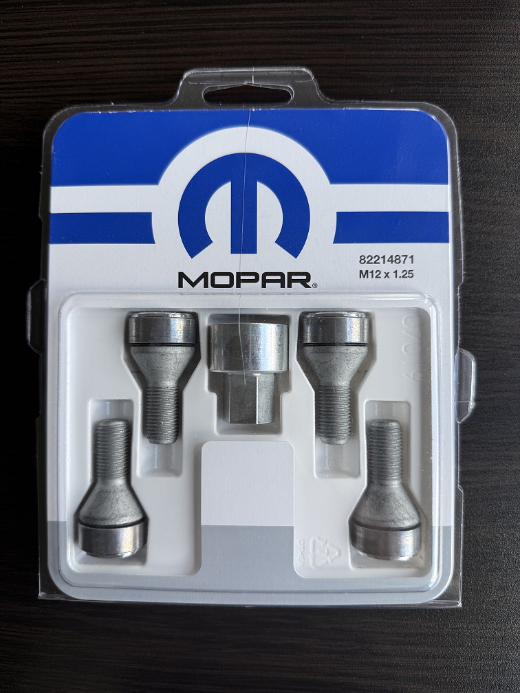 Bezpečnostní šrouby kol Jeep Renegade 2014-2021, Compass 