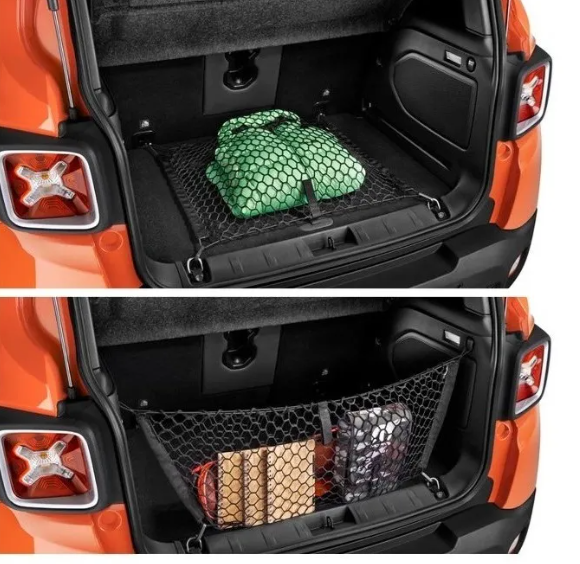 Síť zavazadlového prostoru a síťová kapsa Jeep Renegade - dvě sítě
