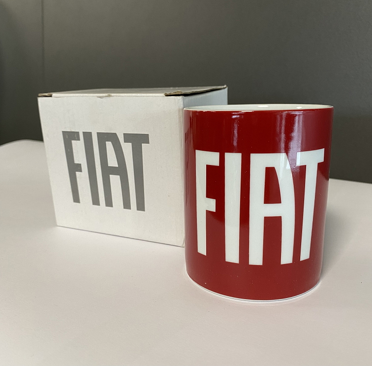 Keramický hrnek červený Fiat