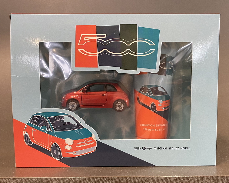 Sprchový gel v dárkovém balení s autíčkem Fiat 500