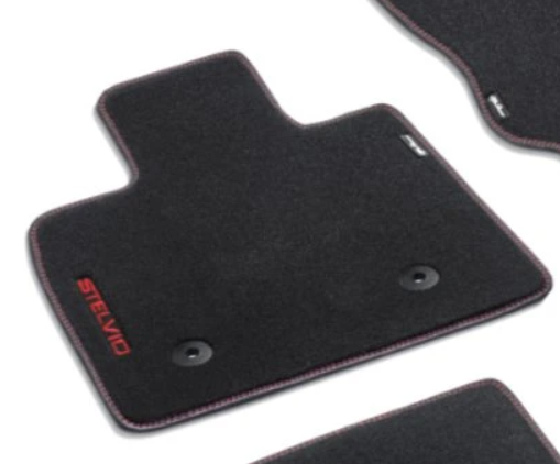 Textilní koberce AR Stelvio červené obšití