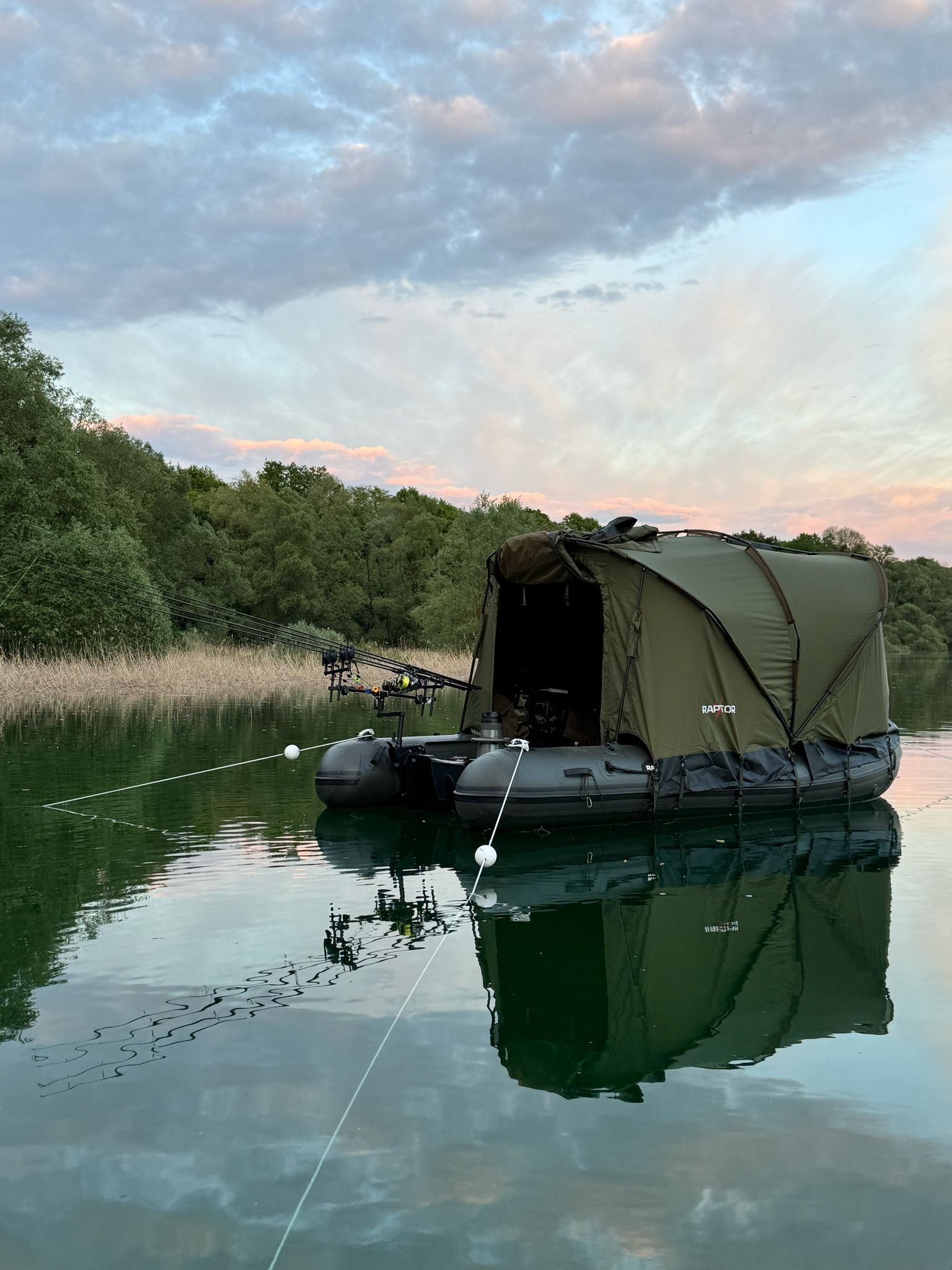 ČLUN RAPTOR 400 X WIDE ALU GREEN + PŘÍSTŘEŠEK
