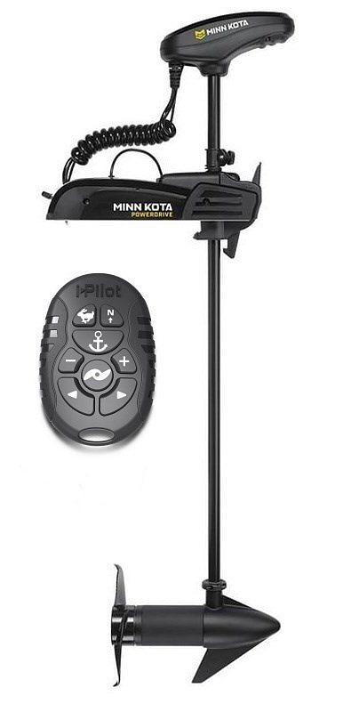 Minnkota Příďový Lodní Elektromotor Powerdrive MR 45lb 12V 54"/137cm Spotlock Micro Remote