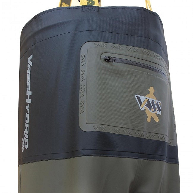 VASS prsačky (brodící kalhoty) VASS Hybrid 700 Green/Black