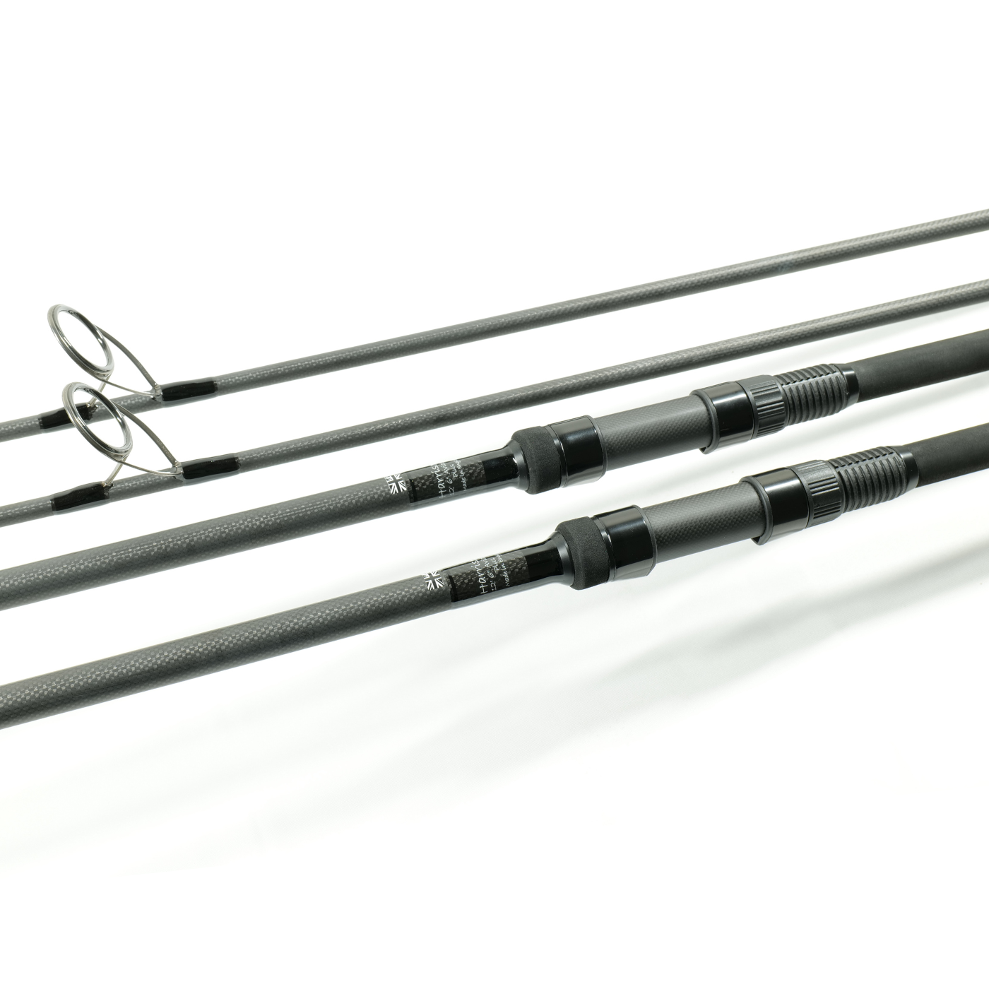 Harrison kaprový prut Aviator Plus 12,6ft 3,5lb All Black, sedlo 1K Carbon, Fullshrink, Kigan ZDZ Gunsmoke 50mm