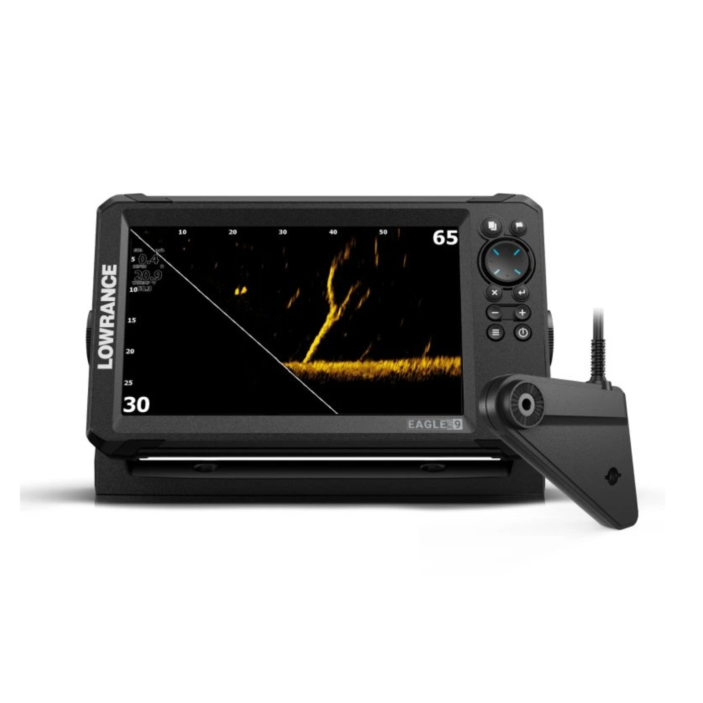 Akční Set Lowrance Sonar Eagle Eye 9 Live Sonda + Baterie 42Ah + Držák Live Sondy Railblaza Hexx 30