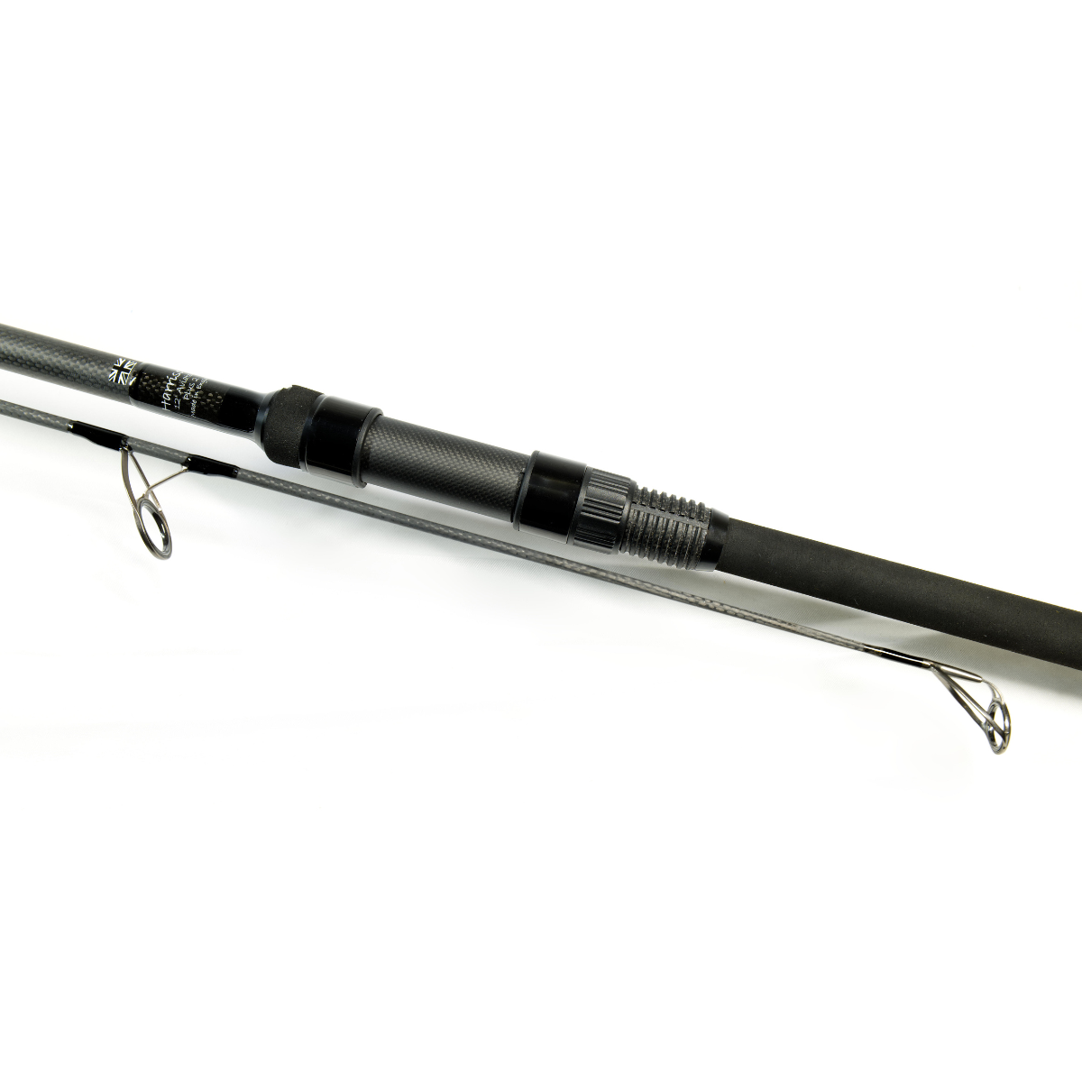 Harrison kaprový prut Aviator Plus 2 12ft 3,5lb All Black, sedlo 1K Carbon, Fullshrink, Kigan ZDZ Gunsmoke 50mm